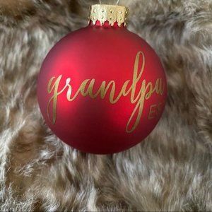 Grandpa 2018 Glass Ornament